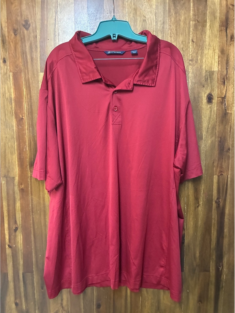 Cutter & Buck Mens 3XL Red Performance Polo Shirt Golf Gorpcore Big & Tall